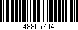 Código de barras (EAN, GTIN, SKU, ISBN): '48865794'