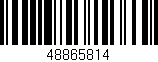 Código de barras (EAN, GTIN, SKU, ISBN): '48865814'