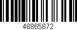 Código de barras (EAN, GTIN, SKU, ISBN): '48865872'