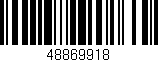 Código de barras (EAN, GTIN, SKU, ISBN): '48869918'