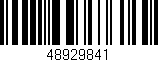 Código de barras (EAN, GTIN, SKU, ISBN): '48929841'