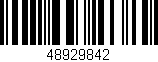 Código de barras (EAN, GTIN, SKU, ISBN): '48929842'