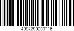 Código de barras (EAN, GTIN, SKU, ISBN): '4894290200716'