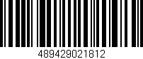 Código de barras (EAN, GTIN, SKU, ISBN): '489429021812'