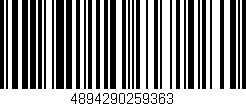 Código de barras (EAN, GTIN, SKU, ISBN): '4894290259363'