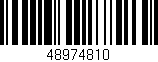 Código de barras (EAN, GTIN, SKU, ISBN): '48974810'