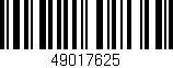 Código de barras (EAN, GTIN, SKU, ISBN): '49017625'