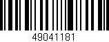 Código de barras (EAN, GTIN, SKU, ISBN): '49041181'