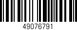 Código de barras (EAN, GTIN, SKU, ISBN): '49076791'