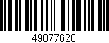 Código de barras (EAN, GTIN, SKU, ISBN): '49077626'