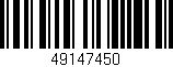 Código de barras (EAN, GTIN, SKU, ISBN): '49147450'