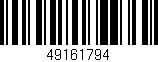 Código de barras (EAN, GTIN, SKU, ISBN): '49161794'