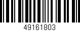 Código de barras (EAN, GTIN, SKU, ISBN): '49161803'