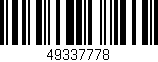 Código de barras (EAN, GTIN, SKU, ISBN): '49337778'