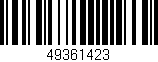 Código de barras (EAN, GTIN, SKU, ISBN): '49361423'