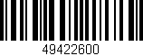 Código de barras (EAN, GTIN, SKU, ISBN): '49422600'