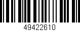 Código de barras (EAN, GTIN, SKU, ISBN): '49422610'