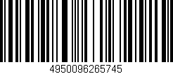 Código de barras (EAN, GTIN, SKU, ISBN): '4950096265745'