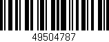 Código de barras (EAN, GTIN, SKU, ISBN): '49504787'