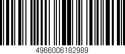 Código de barras (EAN, GTIN, SKU, ISBN): '4966006182989'