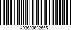 Código de barras (EAN, GTIN, SKU, ISBN): '4966006926651'