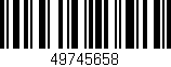 Código de barras (EAN, GTIN, SKU, ISBN): '49745658'