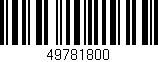 Código de barras (EAN, GTIN, SKU, ISBN): '49781800'