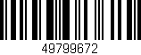 Código de barras (EAN, GTIN, SKU, ISBN): '49799672'