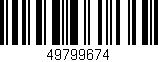 Código de barras (EAN, GTIN, SKU, ISBN): '49799674'