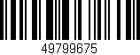 Código de barras (EAN, GTIN, SKU, ISBN): '49799675'