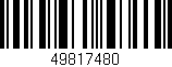 Código de barras (EAN, GTIN, SKU, ISBN): '49817480'