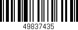 Código de barras (EAN, GTIN, SKU, ISBN): '49837435'