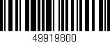 Código de barras (EAN, GTIN, SKU, ISBN): '49919800'