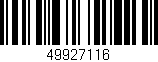 Código de barras (EAN, GTIN, SKU, ISBN): '49927116'