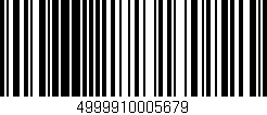 Código de barras (EAN, GTIN, SKU, ISBN): '4999910005679'