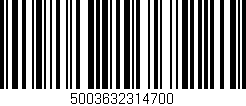 Código de barras (EAN, GTIN, SKU, ISBN): '5003632314700'