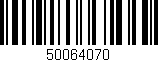 Código de barras (EAN, GTIN, SKU, ISBN): '50064070'