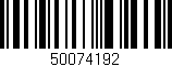 Código de barras (EAN, GTIN, SKU, ISBN): '50074192'