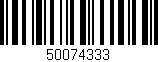 Código de barras (EAN, GTIN, SKU, ISBN): '50074333'