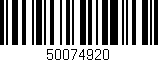 Código de barras (EAN, GTIN, SKU, ISBN): '50074920'