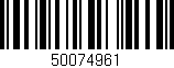 Código de barras (EAN, GTIN, SKU, ISBN): '50074961'