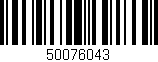 Código de barras (EAN, GTIN, SKU, ISBN): '50076043'