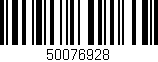 Código de barras (EAN, GTIN, SKU, ISBN): '50076928'