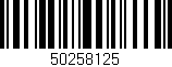 Código de barras (EAN, GTIN, SKU, ISBN): '50258125'