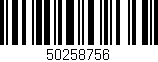 Código de barras (EAN, GTIN, SKU, ISBN): '50258756'