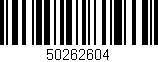 Código de barras (EAN, GTIN, SKU, ISBN): '50262604'