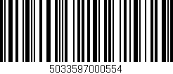 Código de barras (EAN, GTIN, SKU, ISBN): '5033597000554'