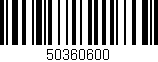 Código de barras (EAN, GTIN, SKU, ISBN): '50360600'