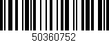 Código de barras (EAN, GTIN, SKU, ISBN): '50360752'