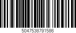 Código de barras (EAN, GTIN, SKU, ISBN): '5047538791586'